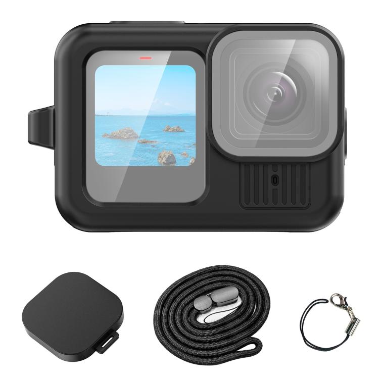 Custodia in silicone per GoPro HERO13 Black con copriobiettivo