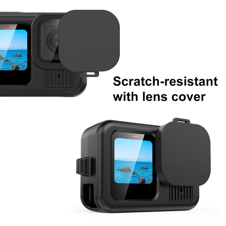 Custodia in silicone per GoPro HERO13 Black con copriobiettivo