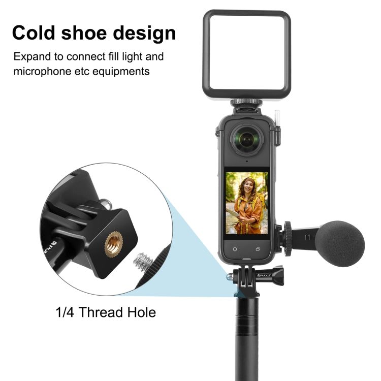 Telaio protettivo Cold Shoe in plastica per Insta360 X4