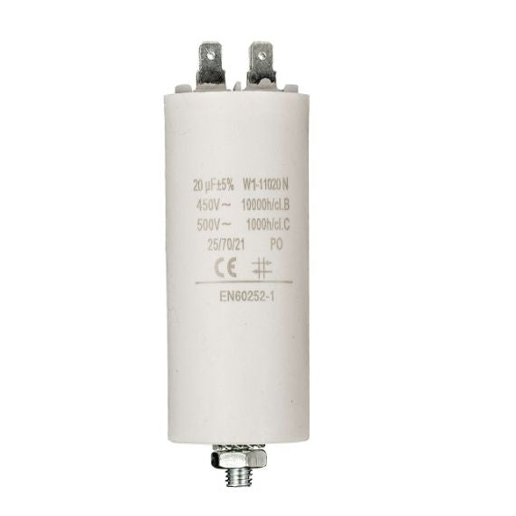 Condensatore 20uF 450V con terminale M8 8053323554288 W1-11020N Q340