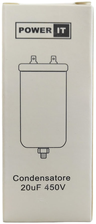 Condensatore 20uF 450V con terminale M8 8053323554288 W1-11020N Q340