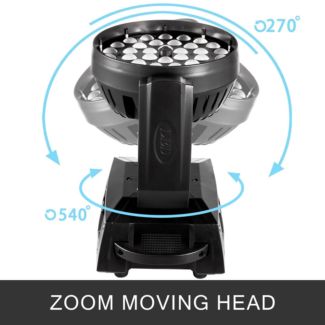 Testa mobile LED 36x10W DMX 15CH RG-212