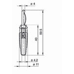Connettore a banana da 4mm sezione cavo compatibile 1,5 mm² RH-VQ20B 4002044172633 400204417263 ND2675