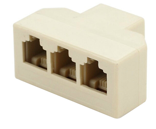 Splitter telefonico RJ11 femmina 1 ingresso e 3 uscite a 2 poli
