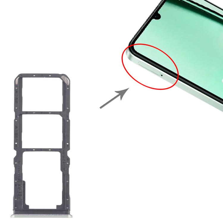 Per Realme Note 60x 4G RMX3938 10 pezzi Vassoio originale per scheda SIM + Vassoio per scheda SIM + Vassoio per scheda Micro SD, For Realme Note 60x 4G(Original)