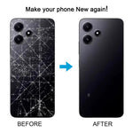 Cover posteriore per Xiaomi Redmi 12R in nero e verde