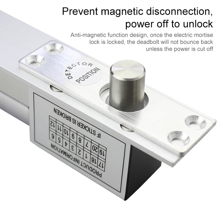 Serratura elettrica da infilare 12V con bullone in acciaio inox - immagine 4