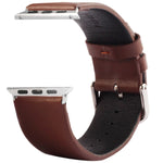 Cinturino in vera pelle per Apple Watch 42mm con fibbia spazzolat