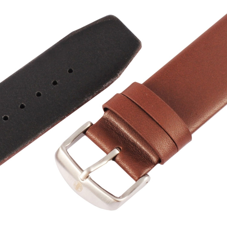 Cinturino in vera pelle per Apple Watch 42mm con fibbia spazzolat