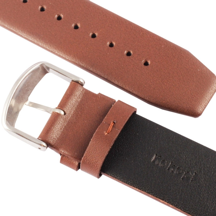 Cinturino in vera pelle per Apple Watch 42mm con fibbia spazzolat