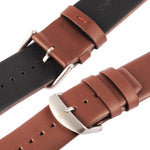 Cinturino in vera pelle per Apple Watch 42mm con fibbia spazzolat