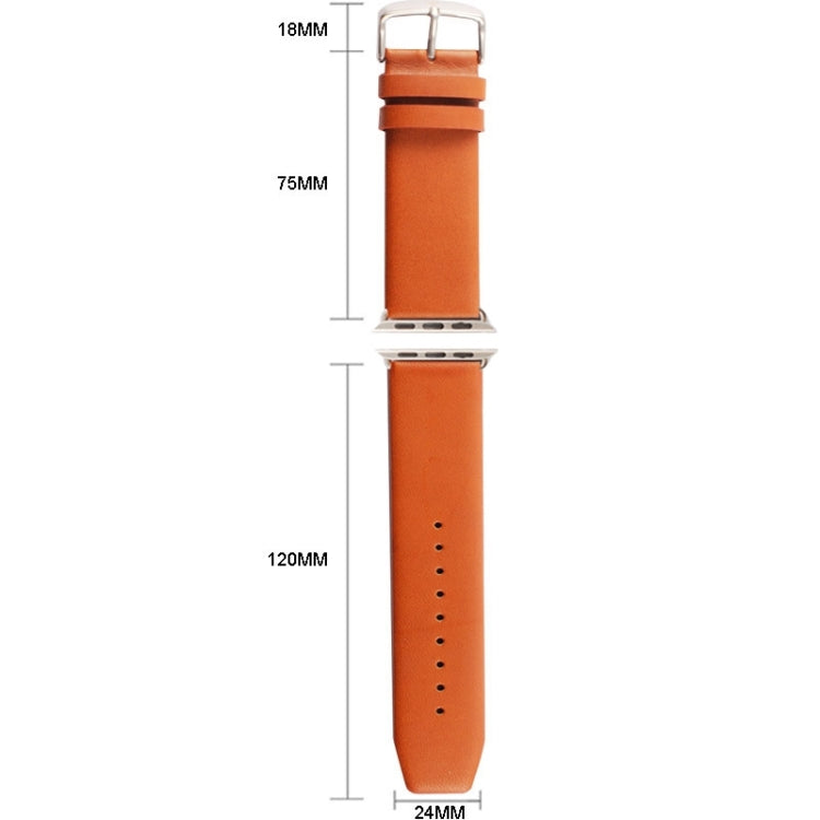 Cinturino in vera pelle per Apple Watch 42mm con fibbia spazzolat