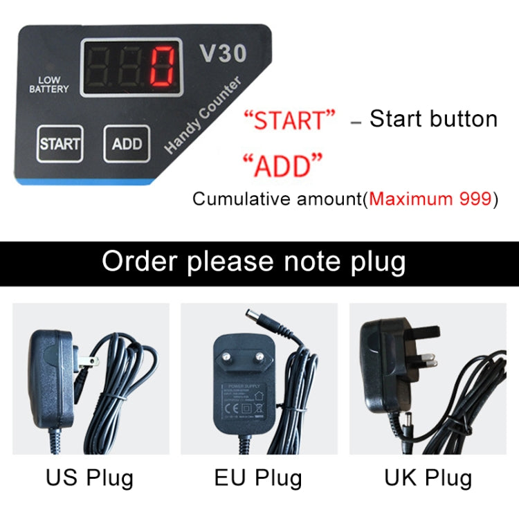 V30 Mini Contasoldi portatile multibanconota US Plug