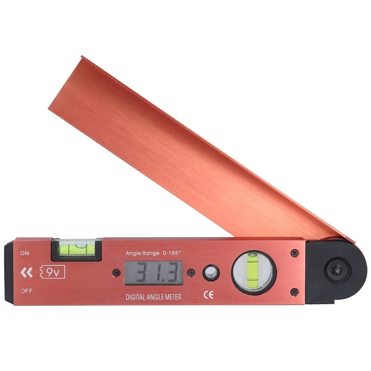 Misuratore angolare digitale con livella a bolla e display LCD