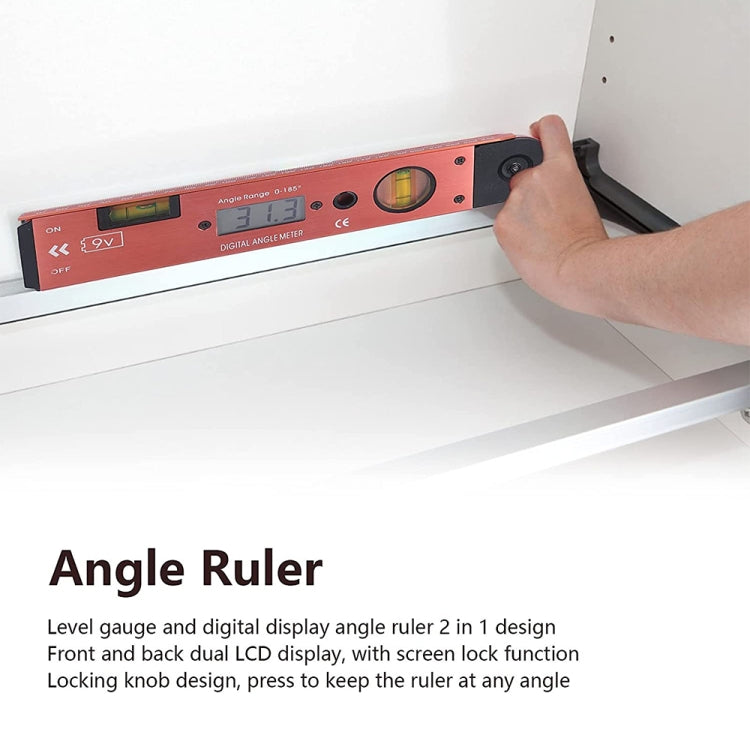 Misuratore angolare digitale con livella a bolla e display LCD - immagine 7
