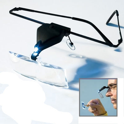Lente d’ingrandimento con LED, 3 ingrandimenti e montatura nera - immagine 2