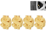 Cappucci universali per valvole pneumatici auto 8 mm 4 pz