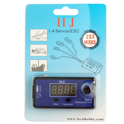 Tester servo digitale HJ/tester di coerenza ESC per elicottero R/C, HJ Digital Servo Tester