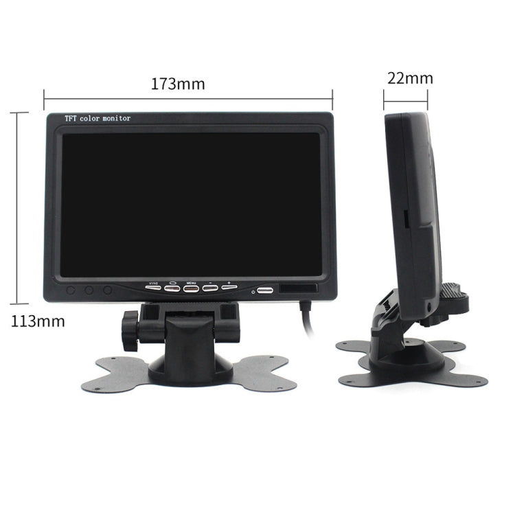 Monitor auto 7 pollici doppio ingresso video con telecomando