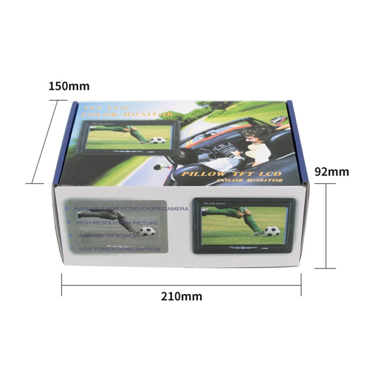 Monitor auto 7 pollici doppio ingresso video con telecomando