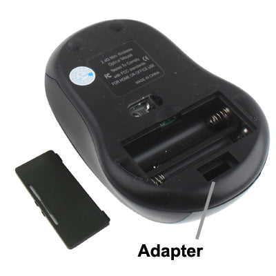 Mouse ottico wireless 2,4 GHz con ricevitore USB