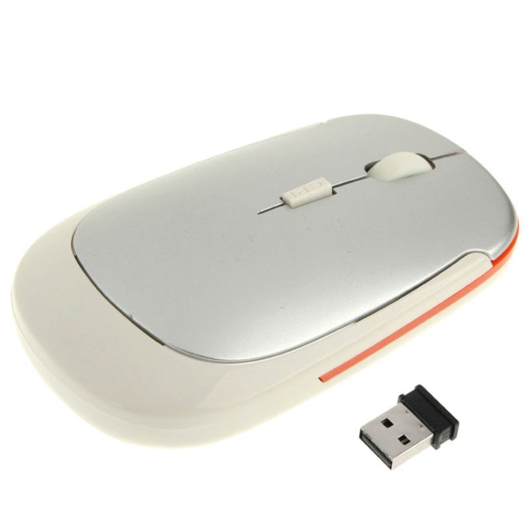 Mouse wireless ultrasottile 2,4 GHz nero e argento