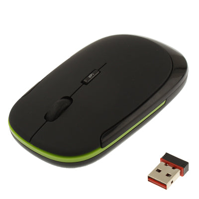 Mouse wireless ultrasottile 2,4 GHz nero e argento
