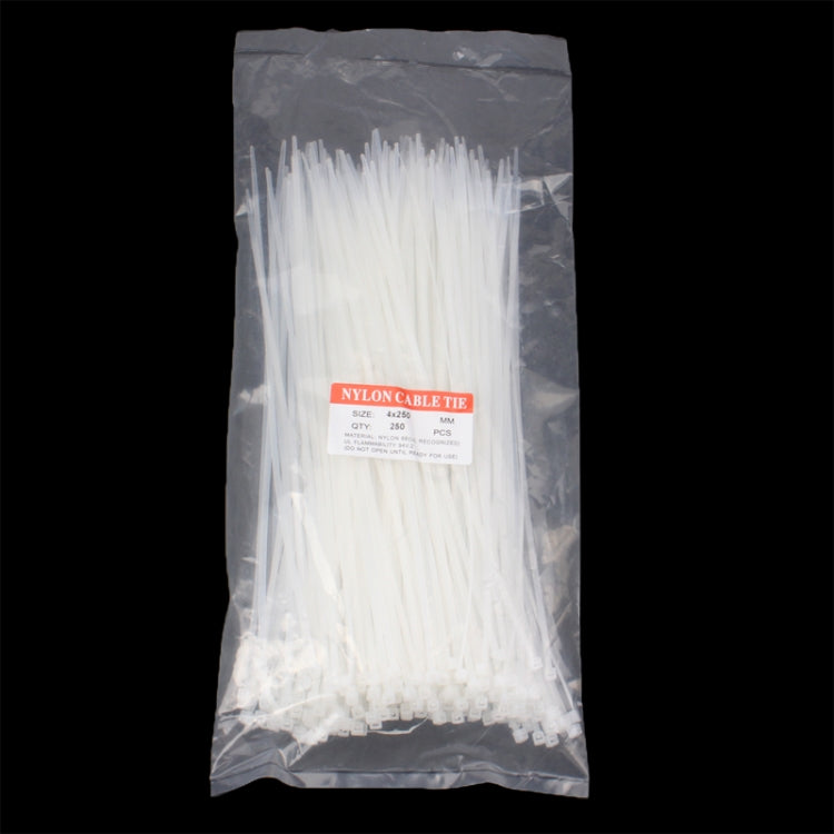 Fascette fermacavi in nylon 4mm x 250mm bianche 500 pezzi