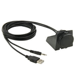Cavo prolunga USB 2.0 e jack 3,5 mm maschio-femmina 2m