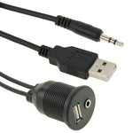 Cavo prolunga USB 2.0 e jack 3,5 mm maschio-femmina 2m