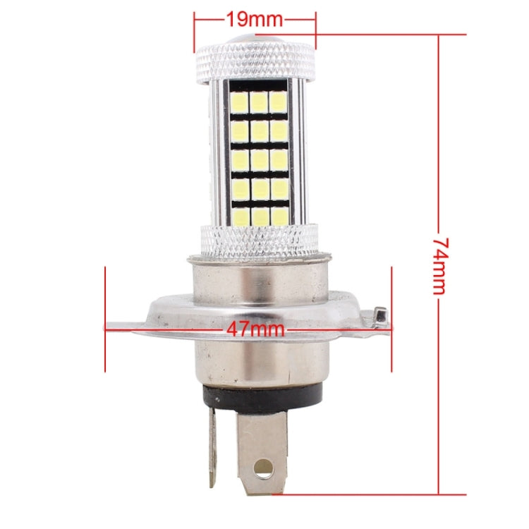 Fendinebbia auto H4 12,6W 66 LED luce bianca 6500K