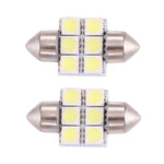 Lampadine LED auto 31 mm 6 LED luce bianca 12V