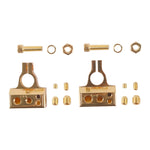 Set terminali batteria auto positivo e negativo 0/4/8 AWG argento
