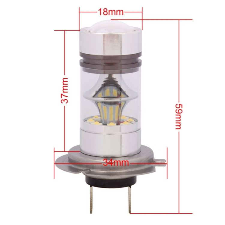 Lampadina LED H7 100W 850LM per fari auto DC 12-24V