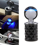 Posacenere per auto con luce LED e sfaccettature di diamante