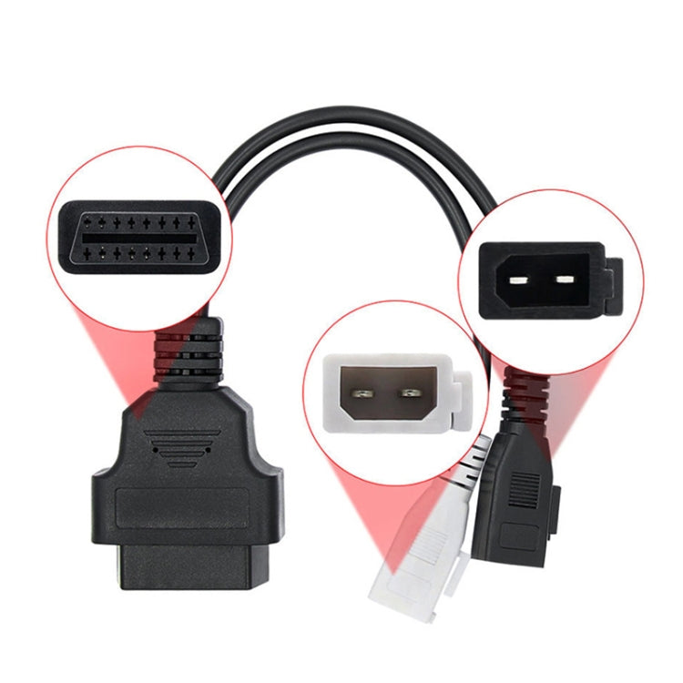 Cavo diagnostico OBDII 2x2 pin a 16 pin per Audi