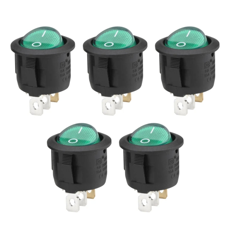 Interruttore a bilanciere DC 12V per veicoli 5 pezzi