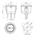 Interruttore a bilanciere DC 12V per veicoli 5 pezzi
