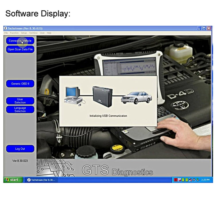 Cavo diagnostico Mini VCI J2534 per Toyota TIS Tech Stream