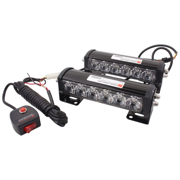 Set 2 Luci LED Flash Emergenza Auto 6 LED 18W 12V