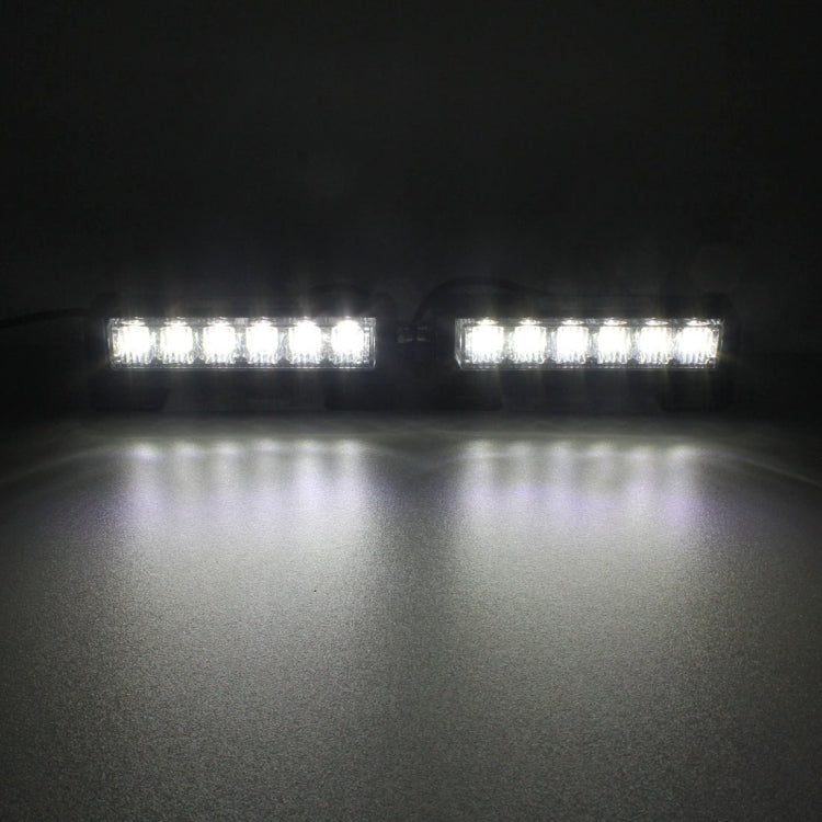 Set 2 Luci LED Flash Emergenza Auto 6 LED 18W 12V