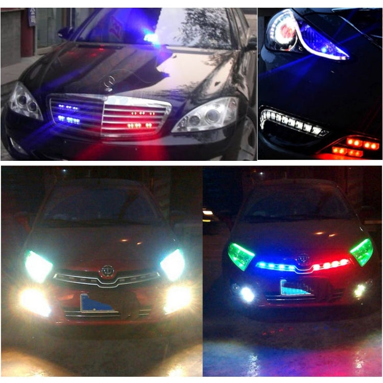 Set 2 Luci LED Flash Emergenza Auto 6 LED 18W 12V