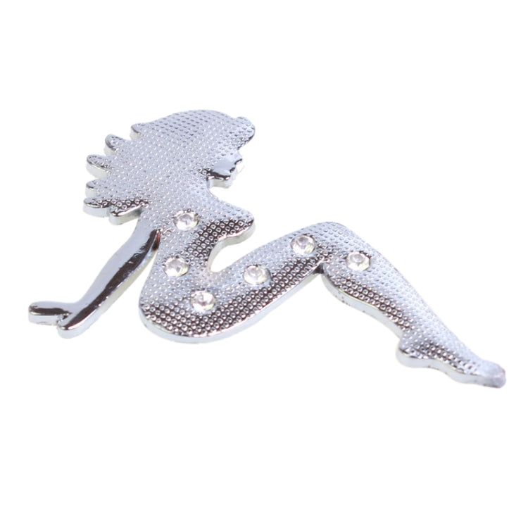Distintivo adesivo metallo cromato con diamanti per auto