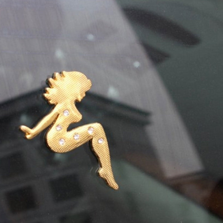 Distintivo adesivo metallo cromato con diamanti per auto
