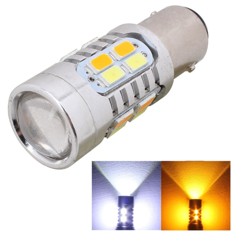 Lampadine LED 1157 BAY15D 10W 700LM Giallo e Bianco Auto