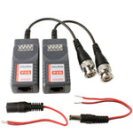 Set 2 balun video passivi BNC e RJ45 per cavo UTP