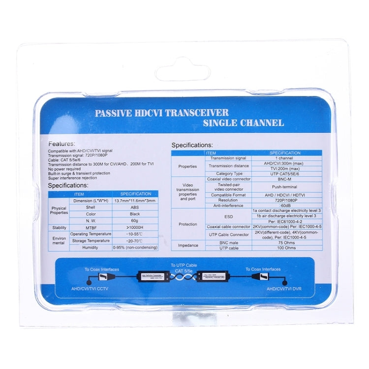 Ricetrasmettitore video balun passivo HD 205C 1CH - immagine 5