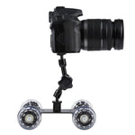 Slider video da tavolo da pavimento Dolly Car per fotocamera DSLR, Black