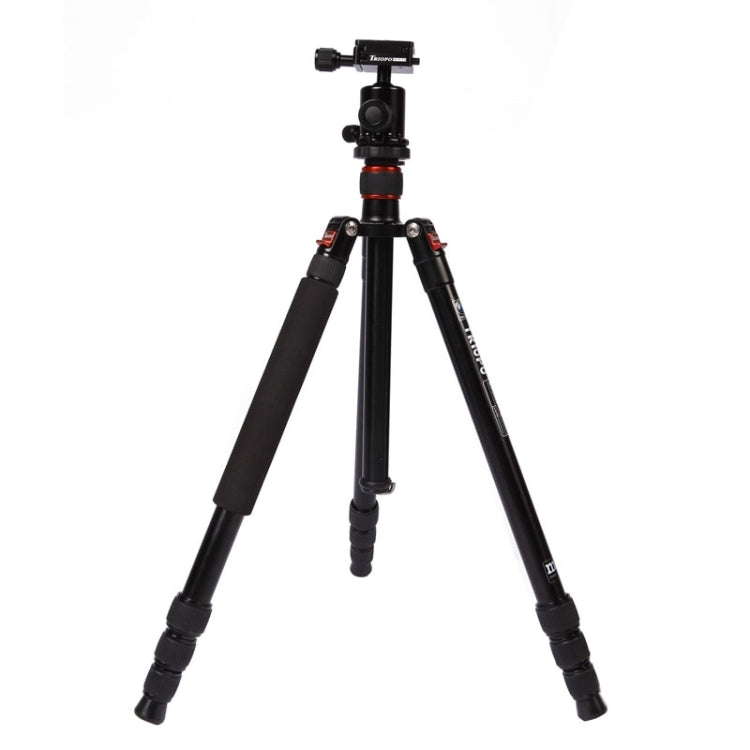 Triopo MT-2504C Treppiede portatile regolabile in alluminio con testa a sfera NB-1S per fotocamera DSLR Canon Nikon Sony, MT-2504C (Black), MT-2504C (Gold)