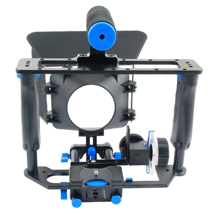 YELANGU YLG1103A-B Stabilizzatore per gabbia per videocamera con maniglia grande + kit Matte Box per fotocamera DSLR/videocamera